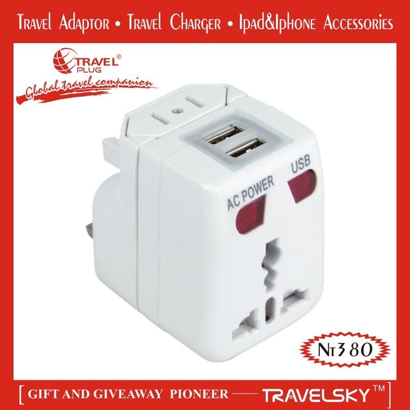 2012 Top Quality travel accessories / US/UK/AUS/EU travel Plugs adapter /(NT380)