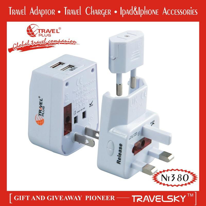 2012 Top Quality travel accessories / US/UK/AUS/EU travel Plugs adapter /(NT380) 2