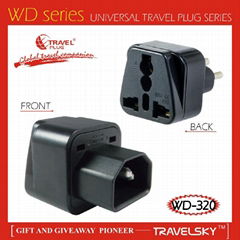 2013 TOP SALE IEC Male Plug With Universal Socket&Safety Shutter(WD-320)