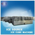 Large stainless steel ice cube machine