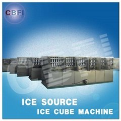 Large stainless steel ice cube machine for edible