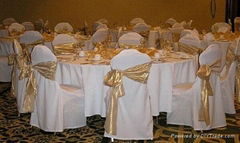 satin material and 100% polyester chair cover for restaurant 