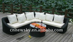 Outdoor rattan sofa set