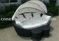 Outdoor rattan chaise lounge