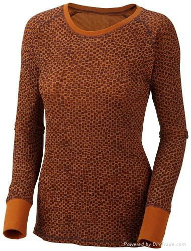 Trail Print Waffle Crew thermal underwear 