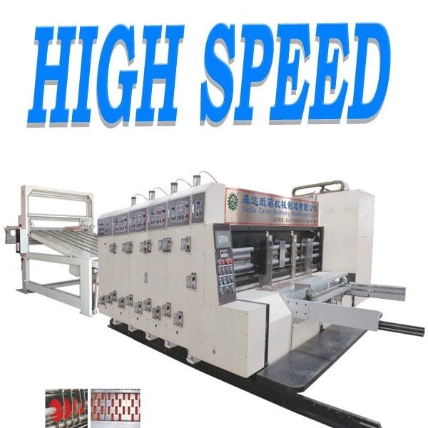 High speed corrugated cardboard printer slotter die cutter machine