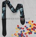 Guitar strap thermal transfer black and white grid 4