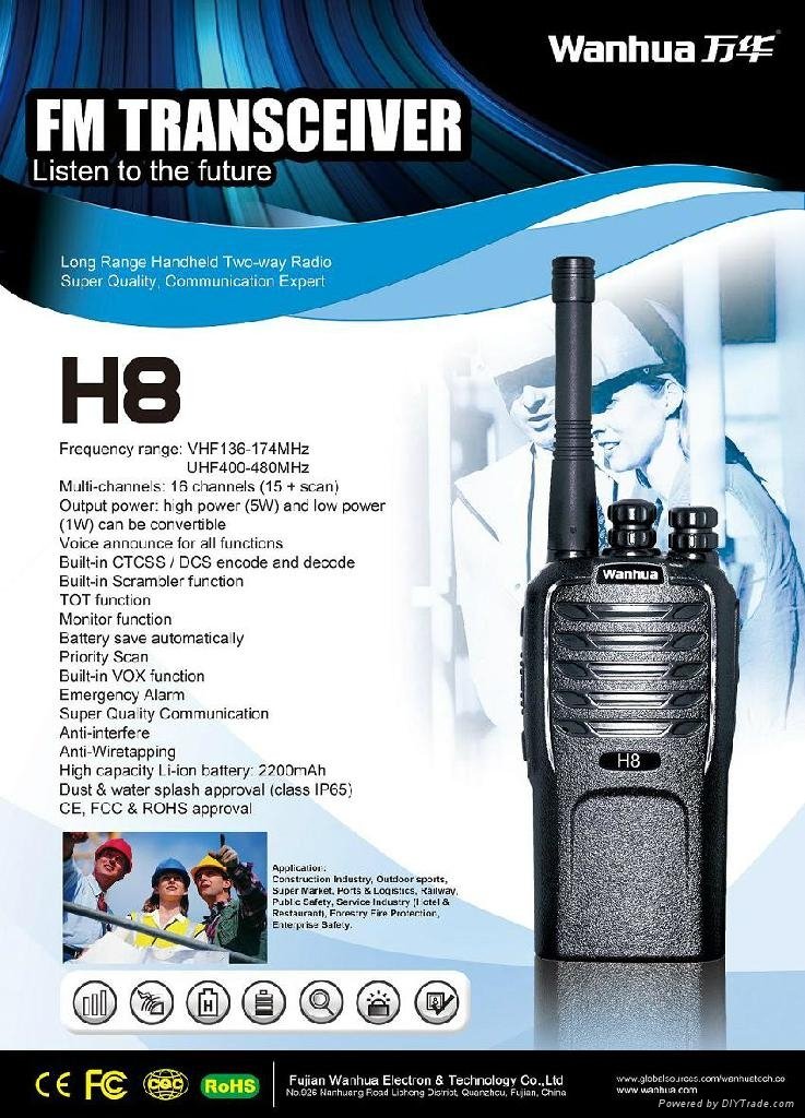 H8 Professional Two Way Radio