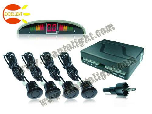 12V 4 Sensor Small Crescent LED Display Parking Sensors for car safe system