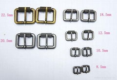 textured roller buckle for shoe and