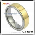 Gold plated tungsten ring-8mm 2