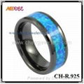 Comfort Fit Opal Tungsten ring