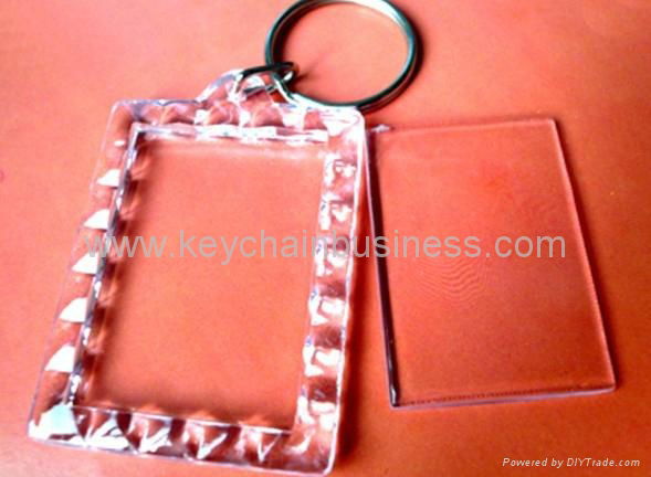 Blank Square Acrylic Keychain 8 3