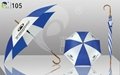 White and blue colors Promotional Umbrella Stick Umbrella (LY-105)