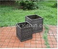 Line surface cube garden planter 3