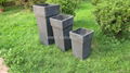 Tall square tapered flower pot,garden planter 3