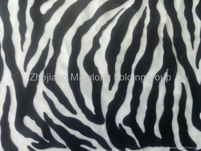 100% polyester Animal printed velboa  2