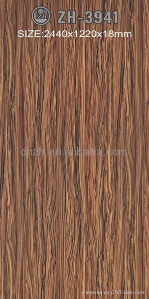 Hot selling UV high glossy wood grain board and UV MDF board for kitchen cabinet 2