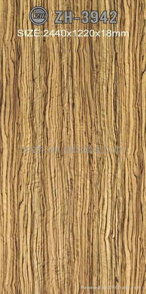 Hot selling UV high glossy wood grain board and UV MDF board for kitchen cabinet 3