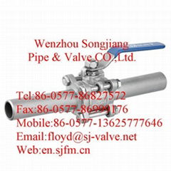 extended-tube ball valve