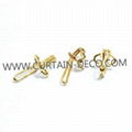 Brassed Curtain Hooks