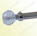 crystal curtain pole finials