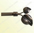 leaf finials curtain rods