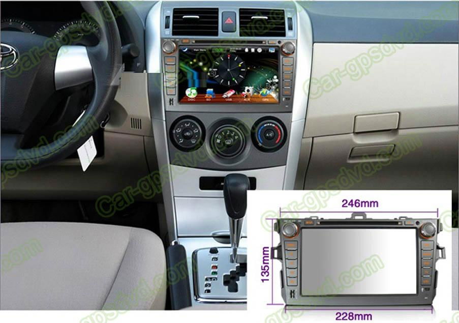 Car DVD GPS Navigation player for Toyota Corolla 2007- 2012 car 3