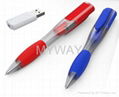Private deisgn plastic pen shape usb flash disk 2