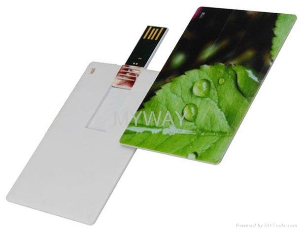 Slim credit card usb flash drive with full color printing