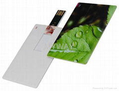 Slim credit card usb flash drive with full color printing