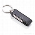 colorful leather usb memory stick with embossed logo attacehd key ring