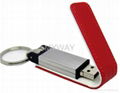 colorful leather usb memory stick with embossed logo attacehd key ring 3