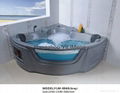 grey color free-standing massage bathtub 