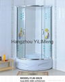 White ABS Tempered Glass Shower Enclosure 1