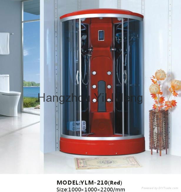 Fashionable Red ABS Complete Shower Room