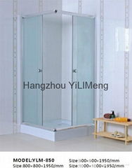 Square Low Shower Tray Sliding Shower Cabin