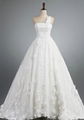 Factory Custom Made Full of Flower One Shoulder Bouffant Wedding Dresses  1