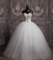 Customer Made Strapless Beaded Bouffant Wedding Dress  1