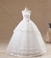 Customer Made Strapless Full Of Flower Bowknot Bouffant Wedding Dress  1