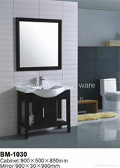 Wash basin with bathroom cabinet