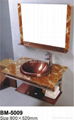 Glass basin ,Toilet wash cabinet with towel rack 2