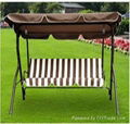 Sell High Quality 3 Seats Garden Swing Chair With SGS Certificate  1