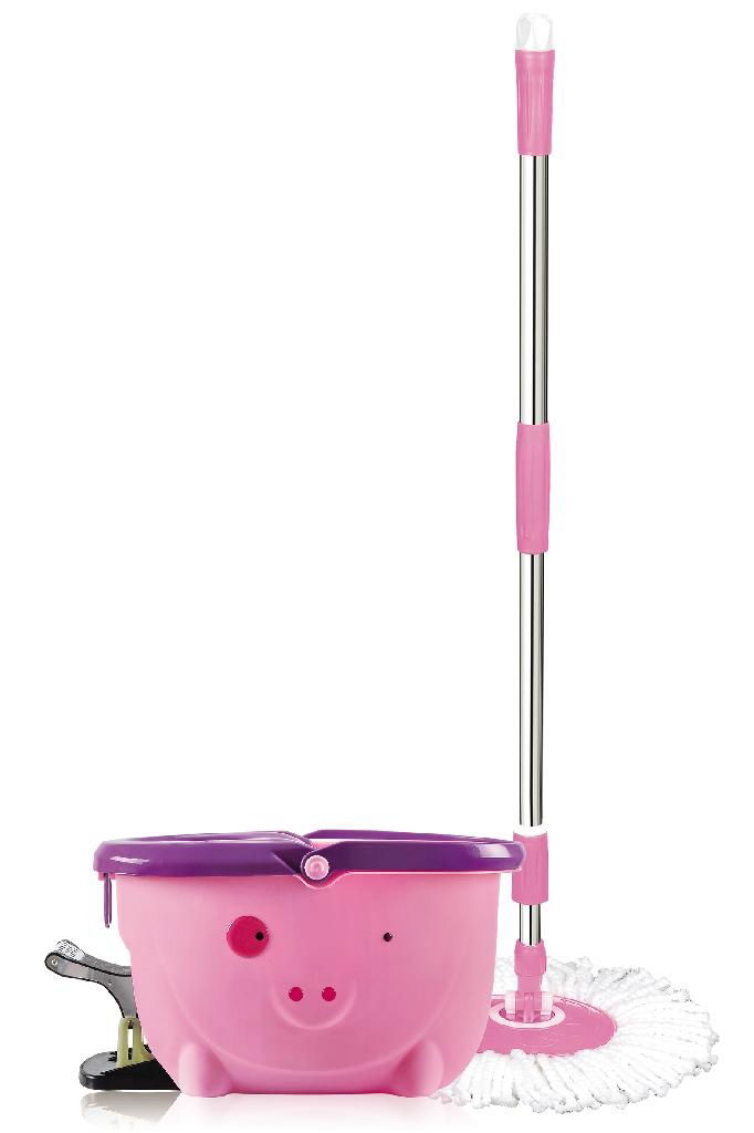 microfiber mop with cute bucket for cleaning