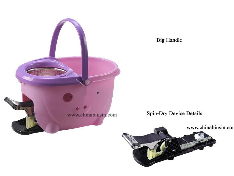 microfiber mop with cute bucket for cleaning 4
