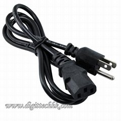 Universal AC Power Supply 3-Prong Cable Adapter Cord