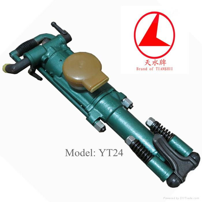 YT24 pneumatic rock drill with air leg 5