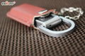 Leather cap strong USB flash drive with key chain 4