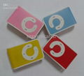 heapest! Mini Clip Mp3 player with card slot MP3+earphone+USB cable+box 2