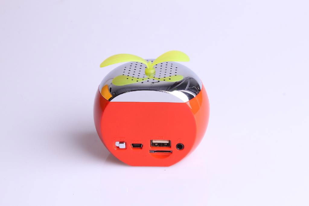 Apple style Mini Stereo Speaker Music MP3 Player FM Radio  2